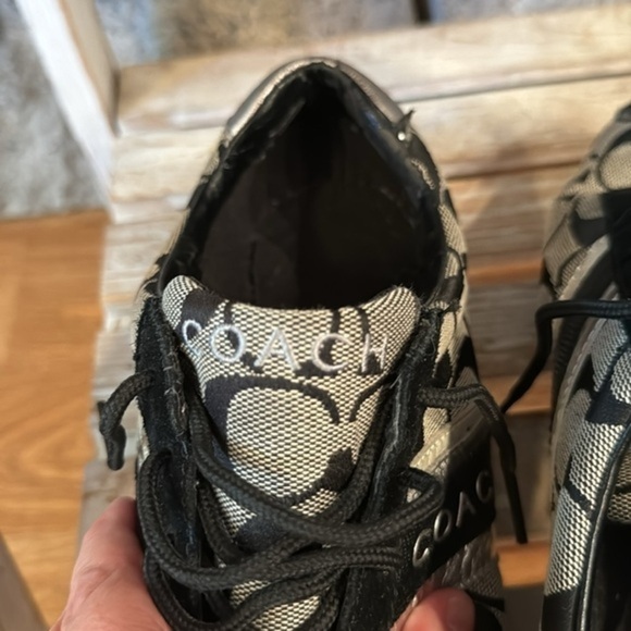 Coach Jayme black and silver‎ sneakers size 7.5 - Picture 8 of 10
